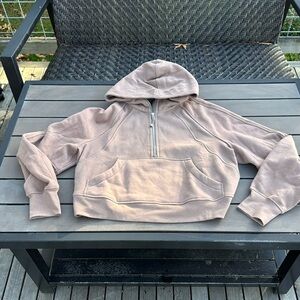 Lululemon Scuba Oversized Half-Zip Hoodie Size Medium/ Large Taupetastic